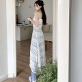 蕾丝镂空吊带长裙